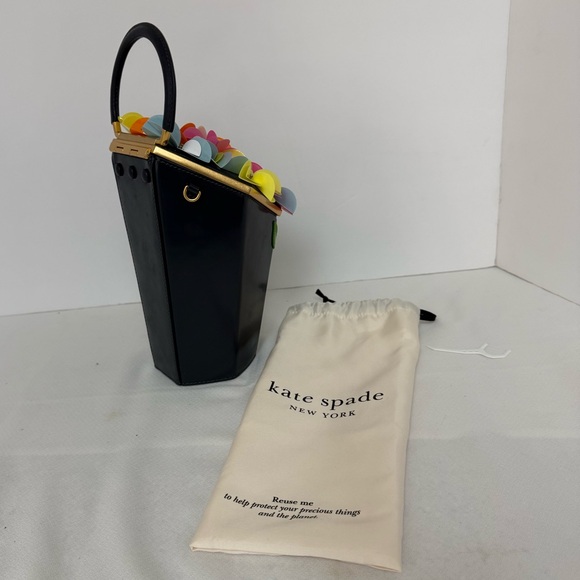 Kate Spade New York Blue 3D Bouquet Top-handle  Shoulder Bag - Picture 4 of 12